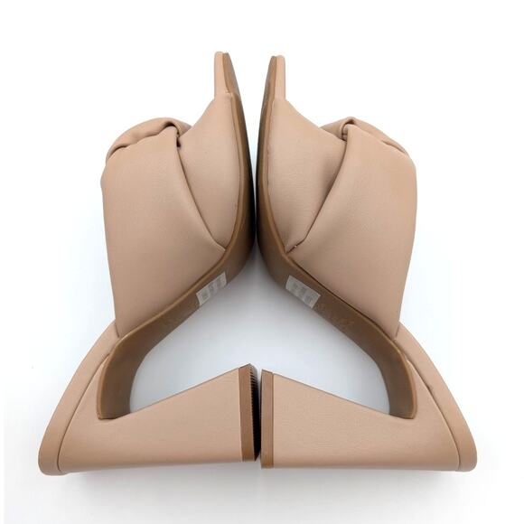 Open Edit Saydee Block Heel Sandal Knot Front Women's Brown Size US6M EU37 - Picture 7 of 10